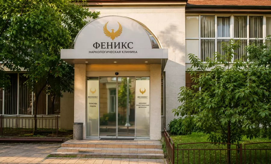 Вход в наркологическую клинику «Феникс» в Вилюйске
